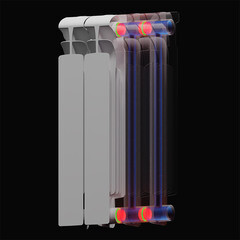 Радиатор биметаллический Rifar EcoBuild 500 мм 6 секций 1" боковое подключение белый - фото 3