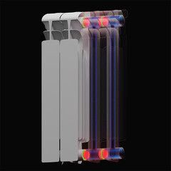 Радиатор биметаллический Rifar EcoBuild 500 мм 8 секций 1" боковое подключение белый - фото 2