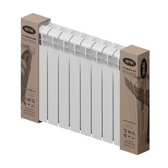 Радиатор биметаллический Rifar EcoBuild 500 мм 10 секций 1" боковое подключение белый - фото 4