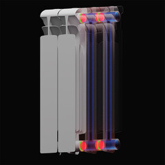 Радиатор биметаллический Rifar EcoBuild 500 мм 14 секций 1" боковое подключение белый - фото 4