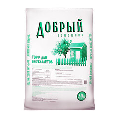 Торф для биотуалетов Добрый помощник 50 л - фото 1
