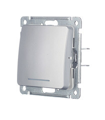 Переключатель Hegel Master одноклавишный встраиваемый серебро с подсветкой (ВС10-462-06) - фото 5