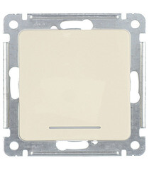 Изображение товара Переключатель Hegel Master одноклавишный встраиваемый слоновая кость с подсветкой (ВС10-462-01)