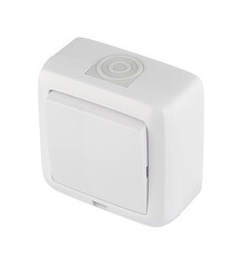 Выключатель Hegel Alfa одноклавишный накладной белый с подсветкой (ВА10-212) - фото 5