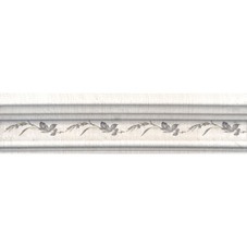 Плитка бордюр Kerama Marazzi 20х5 см багет Кантри Шик белый матовый декорированный