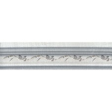 Плитка бордюр Kerama Marazzi 20х5 см Багет Кантри Шик серый матовый декорированный