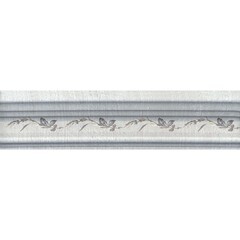Плитка бордюр Kerama Marazzi 20х5 см Багет Кантри Шик серый матовый декорированный