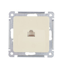 Изображение товара Розетка компьютерная Hegel Master встраиваемая слоновая кость RJ45 (РСК-400-01)