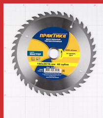 Диск пильный по дереву Практика 180х16/20х1,8 мм 40 зубьев (034-250) - фото 2