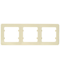Рамка Hegel Master трехместная слоновая кость (Р403-01) - фото 1