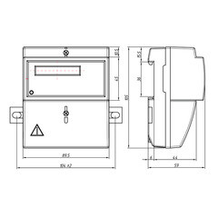 Счетчик электроэнергии Энергомера CE101 R5.1 145 однофазный однотарифный электронный 5(60) А на DIN-рейку/монтажную плату - фото 4