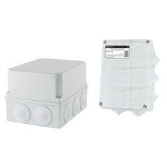 Коробка распределительная TDM Electric для открытой установки 190х140х120 мм 10 вводов белая IP55