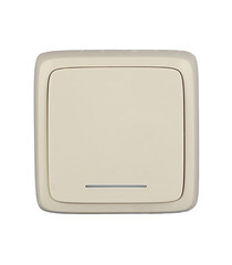 Изображение товара Переключатель Hegel Alfa одноклавишный накладной слоновая кость с подсветкой (ВА10-164-01)