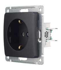 Розетка Hegel Master встраиваемая черная (РС16-411-08) - фото 2