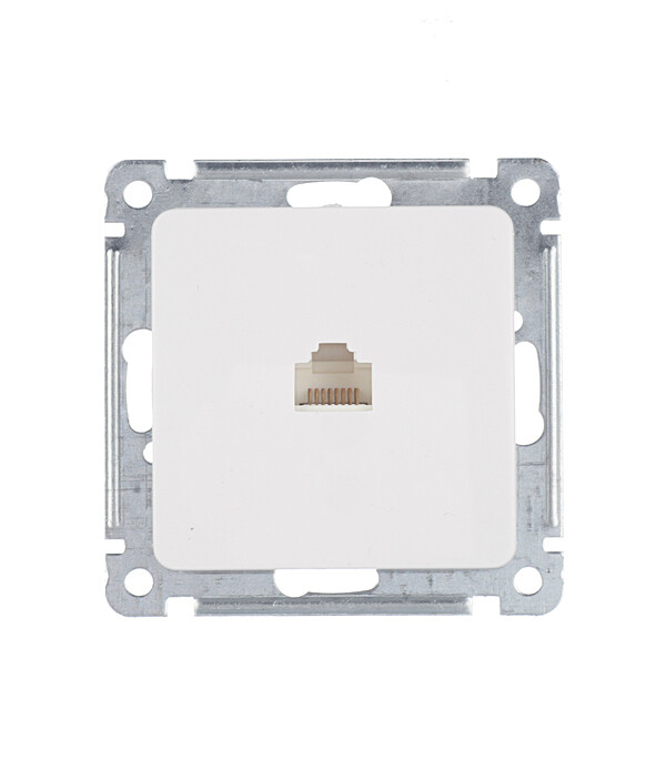 Изображение товара Розетка компьютерная Hegel Master встраиваемая белая RJ45 (РСК-400)