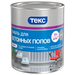 Эмаль для бетонных полов Текс Профи желто-коричневая глянцевая 9 л