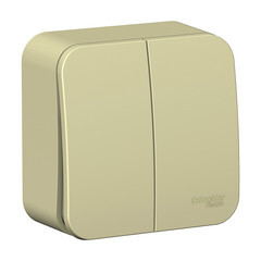 Изображение товара Выключатель Systeme Electric Blanca двухклавишный накладной бежевый (BLNVA105017)