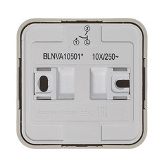 Выключатель Systeme Electric Blanca двухклавишный накладной бежевый (BLNVA105017) - фото 3