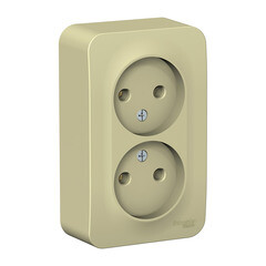 Розетка Systeme Electric Blanca накладная бежевая (BLNRA000217) - фото 1