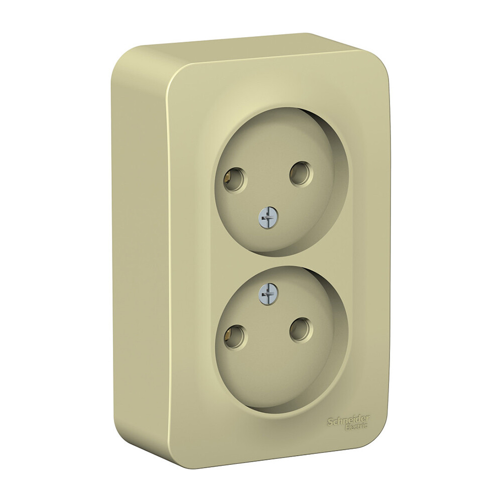 Изображение товара Розетка Systeme Electric Blanca накладная бежевая 2 гнезда IP20