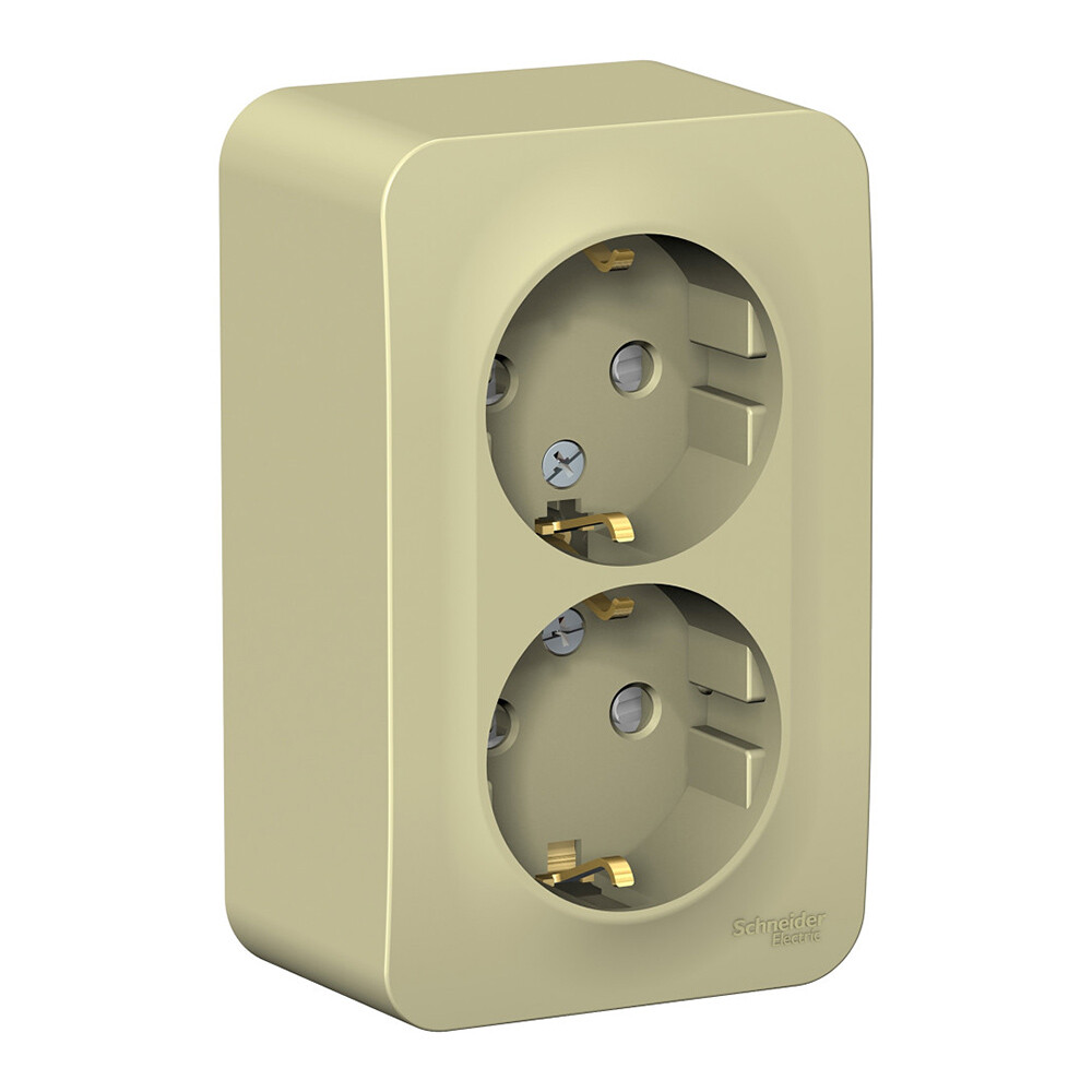 Изображение товара Розетка Systeme Electric Blanca накладная бежевая со шторками