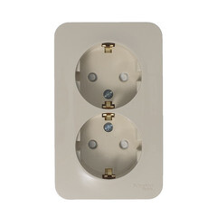 Розетка Systeme Electric Blanca накладная бежевая со шторками (BLNRA011217) - фото 4