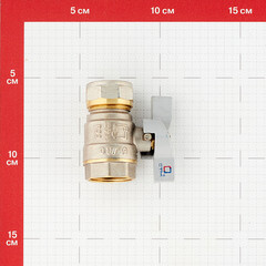 Кран шаровой латунный СТМ 20 обж(ц) х 3/4 ВР(г) для металлопластиковых труб бабочка прямой - фото 3