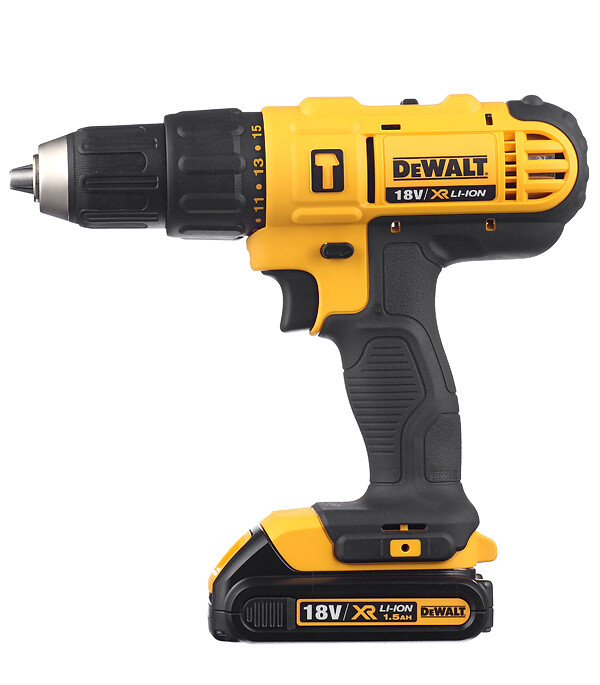 Изображение товара Аккумуляторная дрель-шуруповерт DeWalt DCD776S2 18 В 1,5 Ач, ударная, кейс