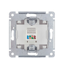 Розетка компьютерная Hegel Master встраиваемая серебро RJ45 (РСК-400-06) - фото 5