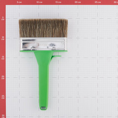 Кисть плоская смешанная щетина пластиковая ручка Wenzo Pro 120х25 мм для антисептиков - фото 3