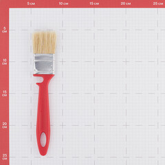 Кисть плоская натуральная щетина пластиковая ручка Wenzo Pro 35х10 мм для эмалей и лаков на алкидной основе - фото 2