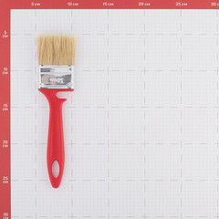 Кисть плоская натуральная щетина пластиковая ручка Wenzo Pro 50х12 мм для эмалей и лаков на алкидной основе - фото 2