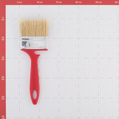 Кисть плоская натуральная щетина пластиковая ручка Wenzo Pro 70х12 мм для эмалей и лаков на алкидной основе - фото 2