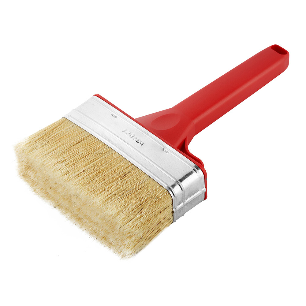 Изображение товара Кисть плоская натуральная щетина пластиковая ручка Wenzo Pro 120х35 мм для эмалей и лаков на алкидной основе