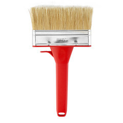 Кисть плоская натуральная щетина пластиковая ручка Wenzo Pro 120х35 мм для эмалей и лаков на алкидной основе - фото 4