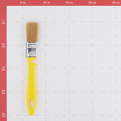 Кисть плоская искусственная щетина пластиковая ручка Wenzo Pro 25х10 мм для эмалей и лаков на водной основе - фото 3