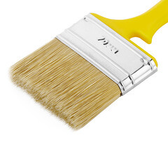 Кисть плоская искусственная щетина пластиковая ручка Wenzo Pro 70х12 мм для эмалей и лаков на водной основе - фото 4