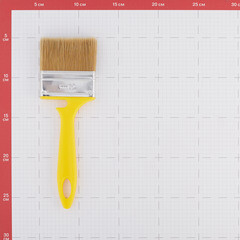 Кисть плоская искусственная щетина пластиковая ручка Wenzo Pro 70х12 мм для эмалей и лаков на водной основе - фото 3