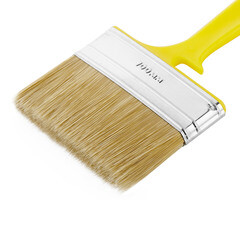 Кисть плоская искусственная щетина пластиковая ручка Wenzo Pro 100х12 мм для эмалей и лаков на водной основе - фото 3