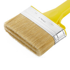 Кисть плоская искусственная щетина пластиковая ручка Wenzo Pro 120х25 мм для эмалей и лаков на водной основе - фото 3