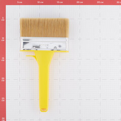 Кисть плоская искусственная щетина пластиковая ручка Wenzo Pro 120х25 мм для эмалей и лаков на водной основе - фото 2