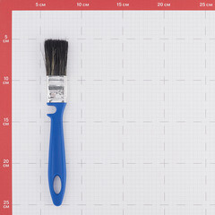 Кисть плоская смешанная щетина пластиковая ручка Wenzo Pro 25х10 мм для красок на водной основе - фото 3