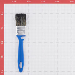 Кисть плоская смешанная щетина пластиковая ручка Wenzo Pro 35х10 мм для красок на водной основе - фото 3