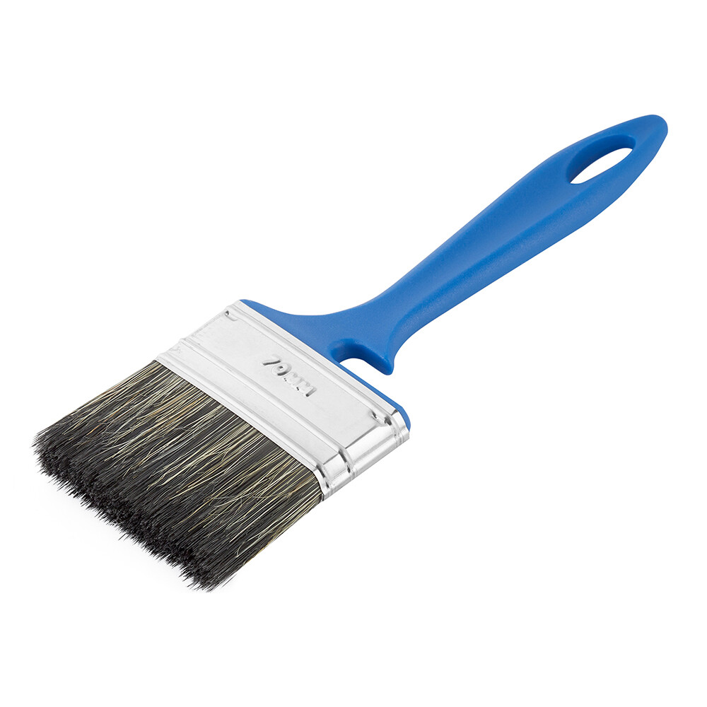 Изображение товара Кисть плоская смешанная щетина пластиковая ручка Wenzo Pro 70х12 мм для красок на водной основе