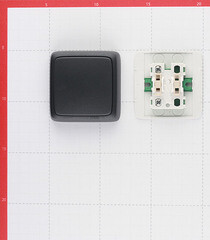 Выключатель Hegel Alfa одноклавишный накладной черный с изолирующей пластиной (ВА10-113-08) - фото 4