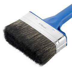 Кисть плоская смешанная щетина пластиковая ручка Wenzo Pro 120х35 мм для красок на водной основе - фото 2