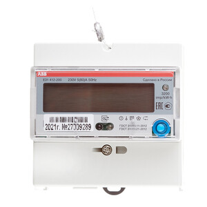 Счетчик электроэнергии ABB E31 однофазный двухтарифный электронный 5(80 ...