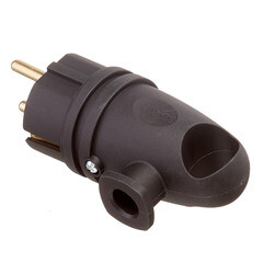 Вилка штепсельная Svet с заземлением IP44 угловая черная - фото 3