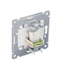 Розетка телефонная Hegel Master встраиваемая белая RJ11 (РСТ-400) - фото 2