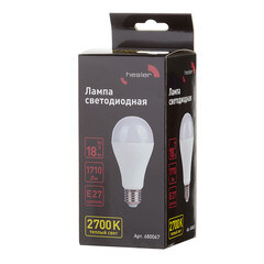 Лампа светодиодная Hesler E27 2700К 18 Вт 1710 Лм 230 В груша А65 матовая - фото 4